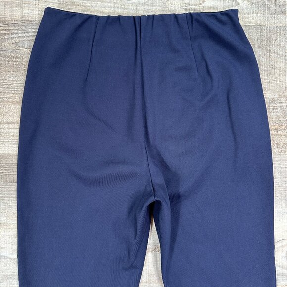 Tuckernuck Women's Cropped Pants Size S Navy Mid Rise Side Zipper Stretch EUC - Picture 5 of 10